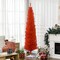 Edge Collections - 7' - Red - Slim Pencil Christmas Tree for Effortless Holiday Decor - 1 Piece